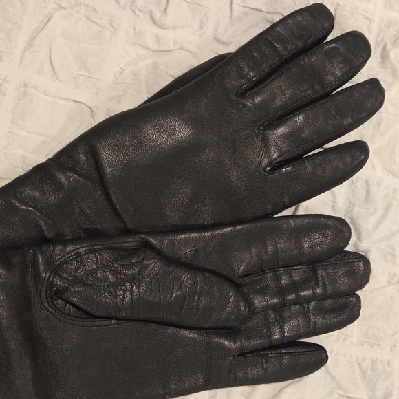 🖤 Vintage Woman's Italian Leather Gloves – Size 7.5, extra long - Picture 4 of 15